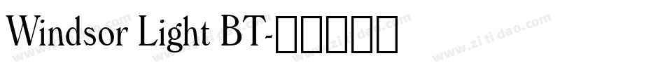 Windsor Light BT字体转换
